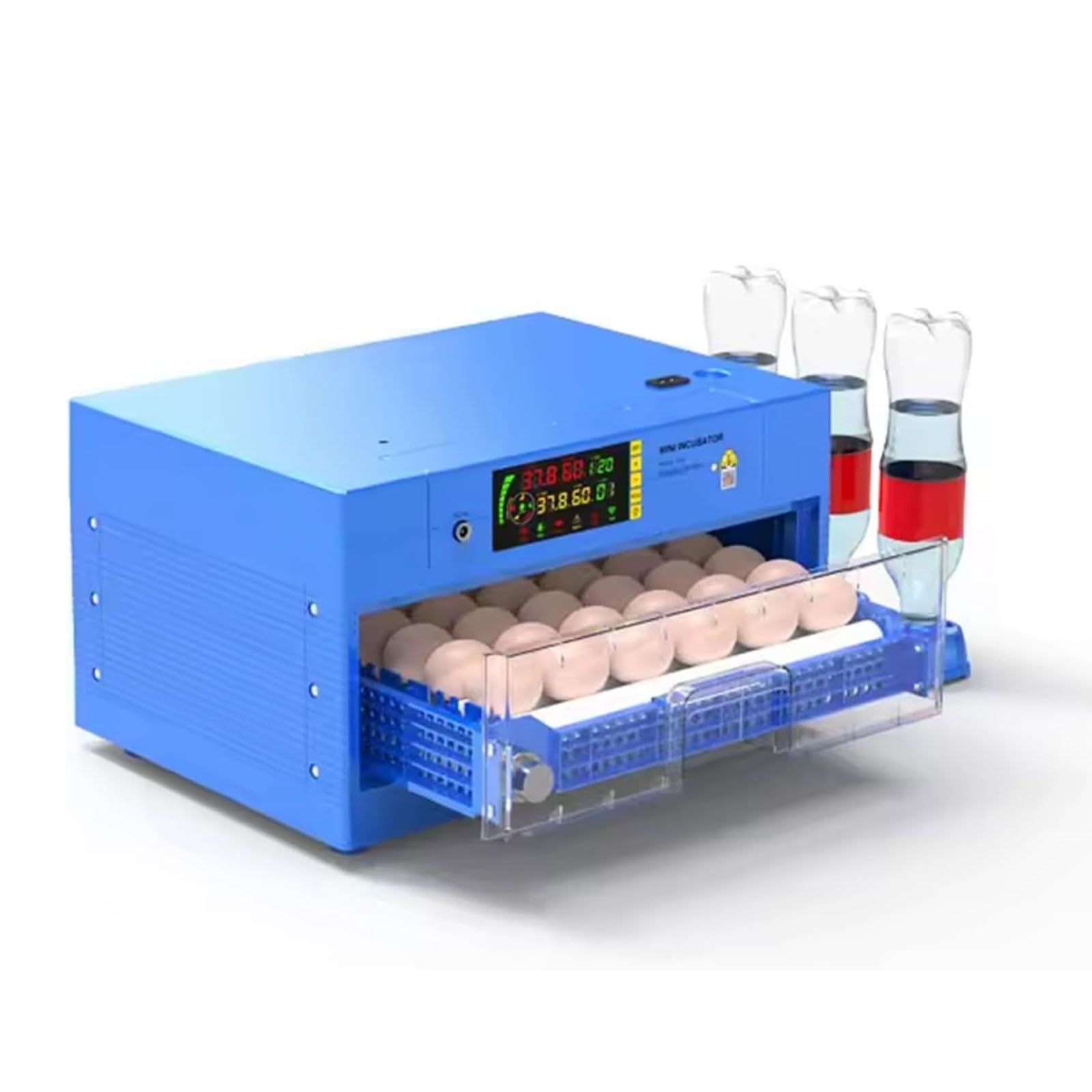 Incubadora digital de huevos para 64 huevos, control automático de temperatura y humedad, criadero de aves de corral con giro automático para pollo, ganso y paloma