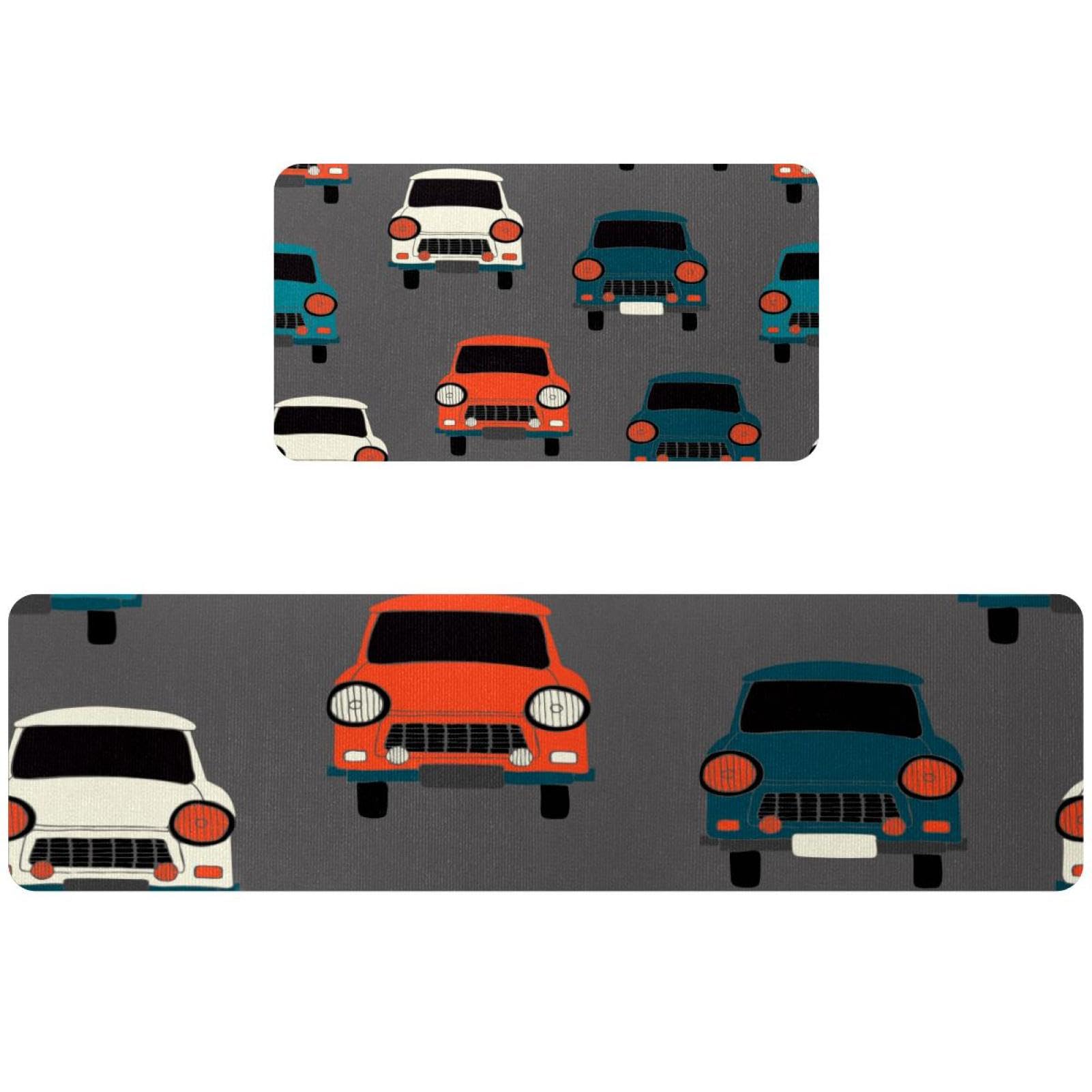 Tapis de cuisine voitures rétro idéal pour sécuriser le couloir et la buanderie