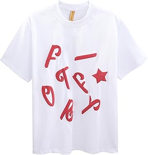 Mr.Color Men’s Graphic Tees Hipster Printed Unisex Heavy Cotton T Shirts Streetwear Baggy Shirts Y2k Casual Summer Tee Tops