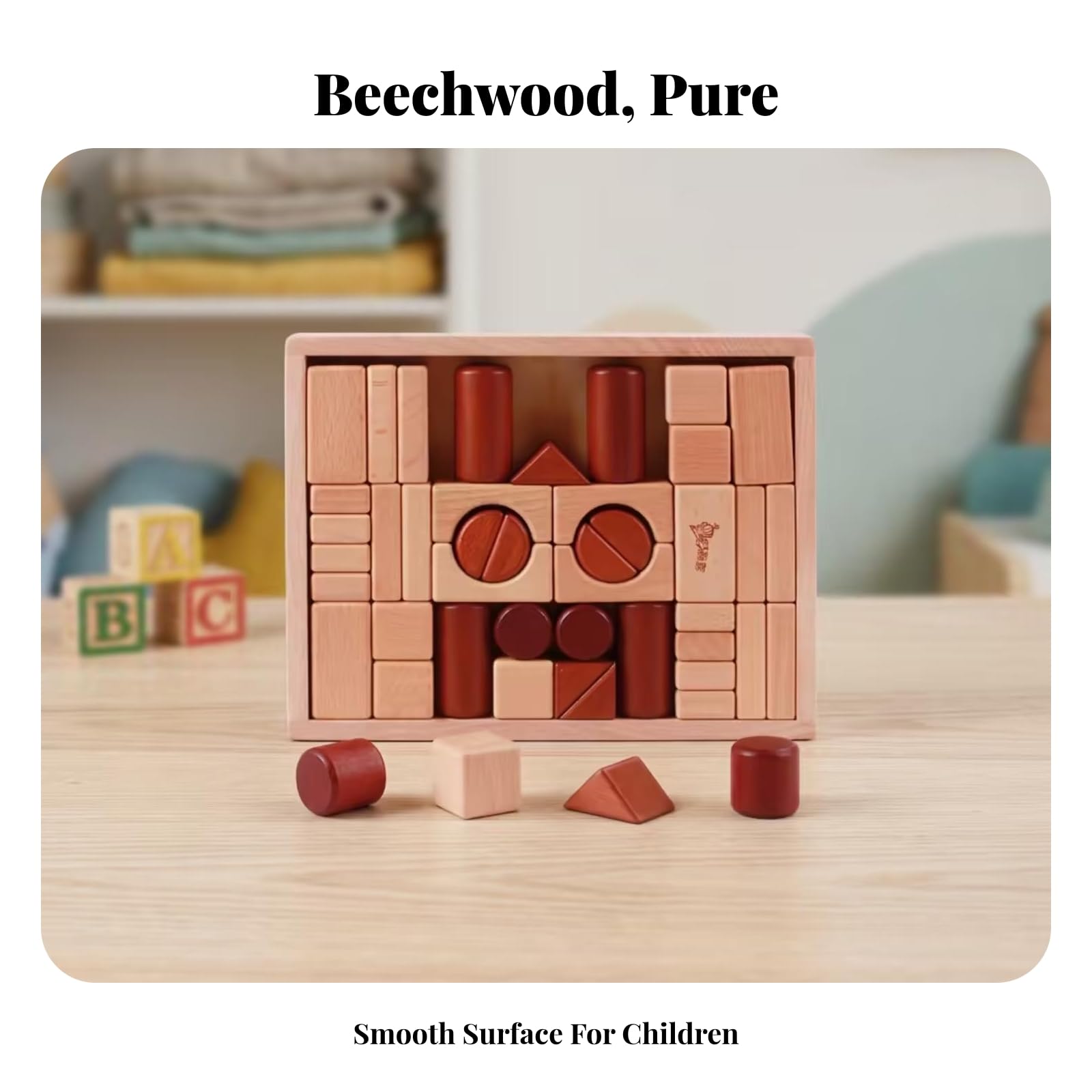 Qianly Vassoio Legno Blocchi Geometrici Blocchi Geometrici Legno Creatività Pensiero Logico Incastro Forme Geometriche per Bambini