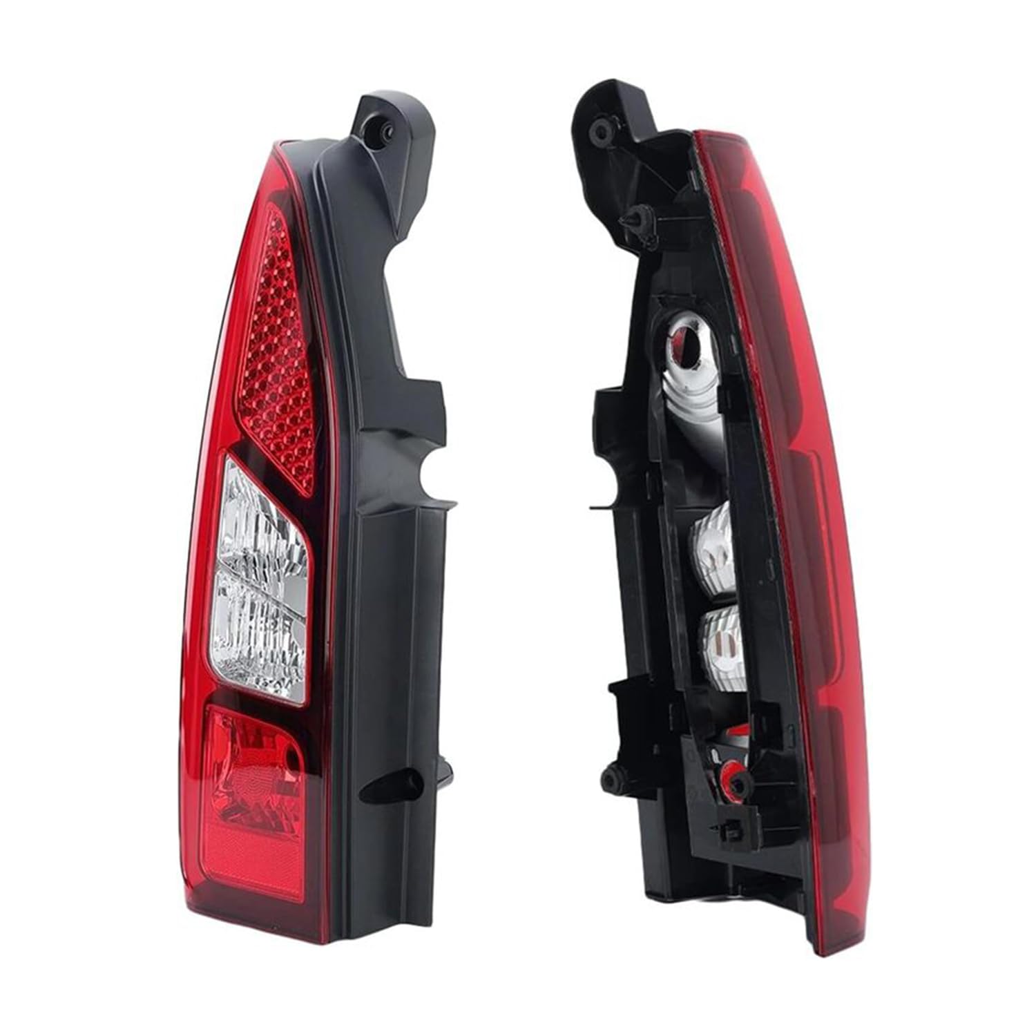 Generisch Feu arrière gauche côté conducteur feu arrière vertical arrière certifié E compatible avec Citroën Berlingo (2012-2019) Peugeot Partner Tepee (2012-2019) 9677205180