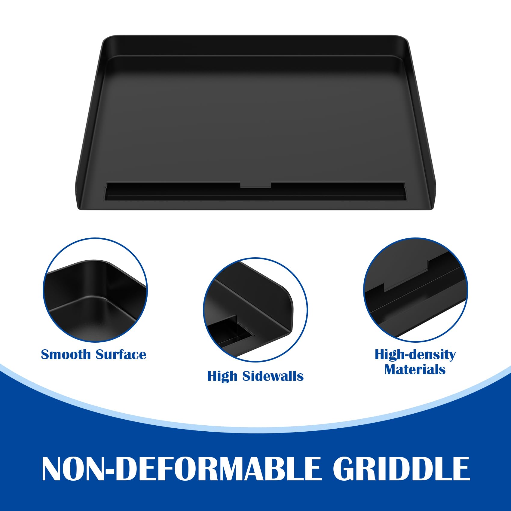 Placa de parrilla para parrilla de interior sin humo Ninja GR101 Sizzle, placa de parrilla superior plana de 14 pulgadas para Ninja sin humo, Sizzle serie GR100, accesorios antiadherentes GR101 2