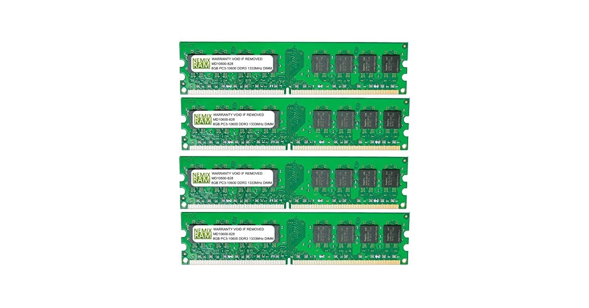 ELIXIR - ddr3 8gb × 4 32gb Elixir PC3-10600U 1333Mhz DDR3 8GB 2x4GB RAM Memory Desktop