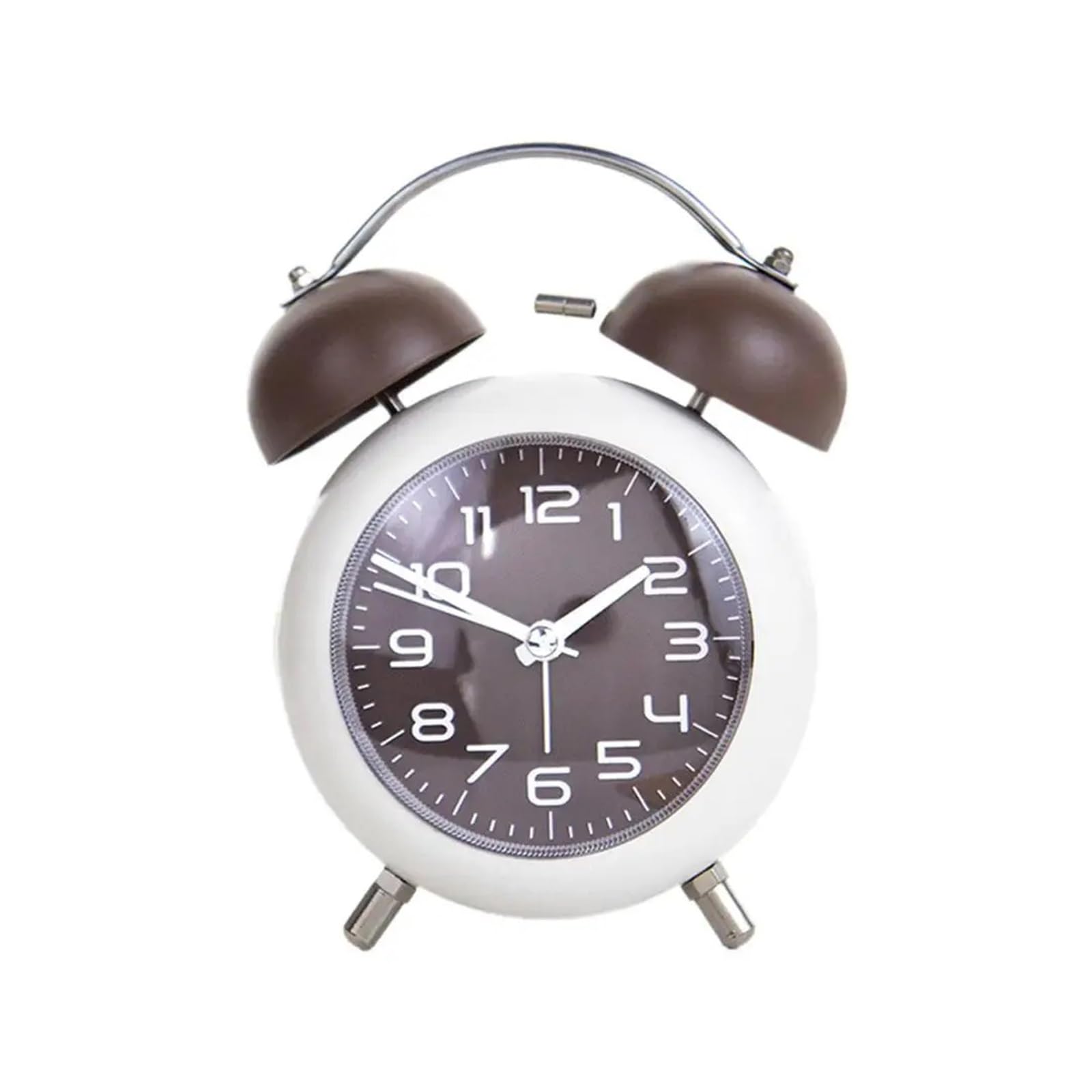 MYXJX alarm clock, Metal Frame with Backlight Battery Operate Desk Table for Home Dormitory and Office Alarm Clocks(Purple)