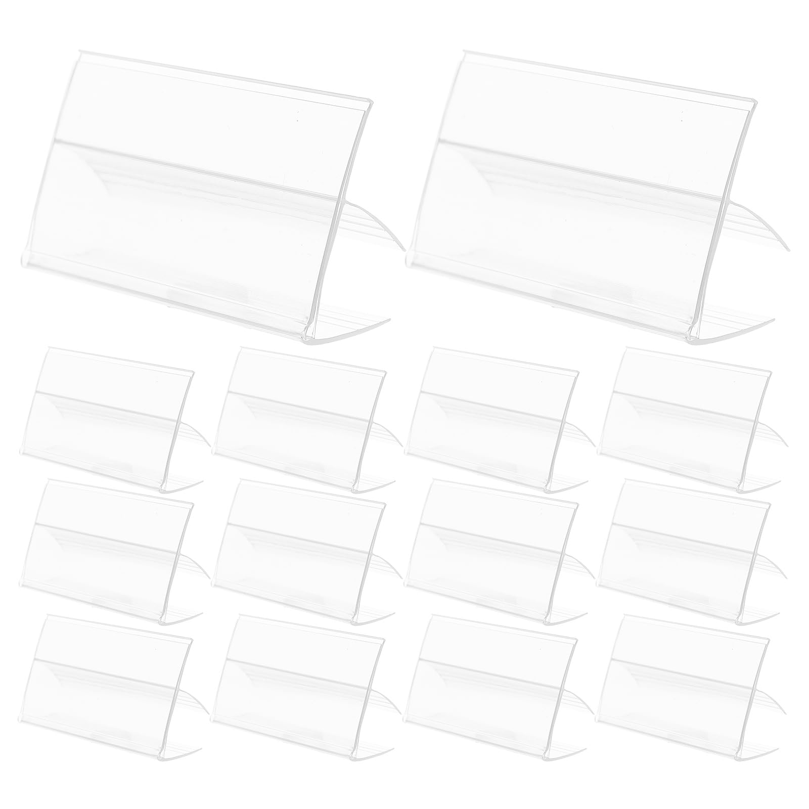 Lot de 100 Porte-étiquettes en Pvc Clip Flexible Résistant pour Supermarché et Bibliothèque, Support D'étiquette Adaptable et Solide pour Étagères