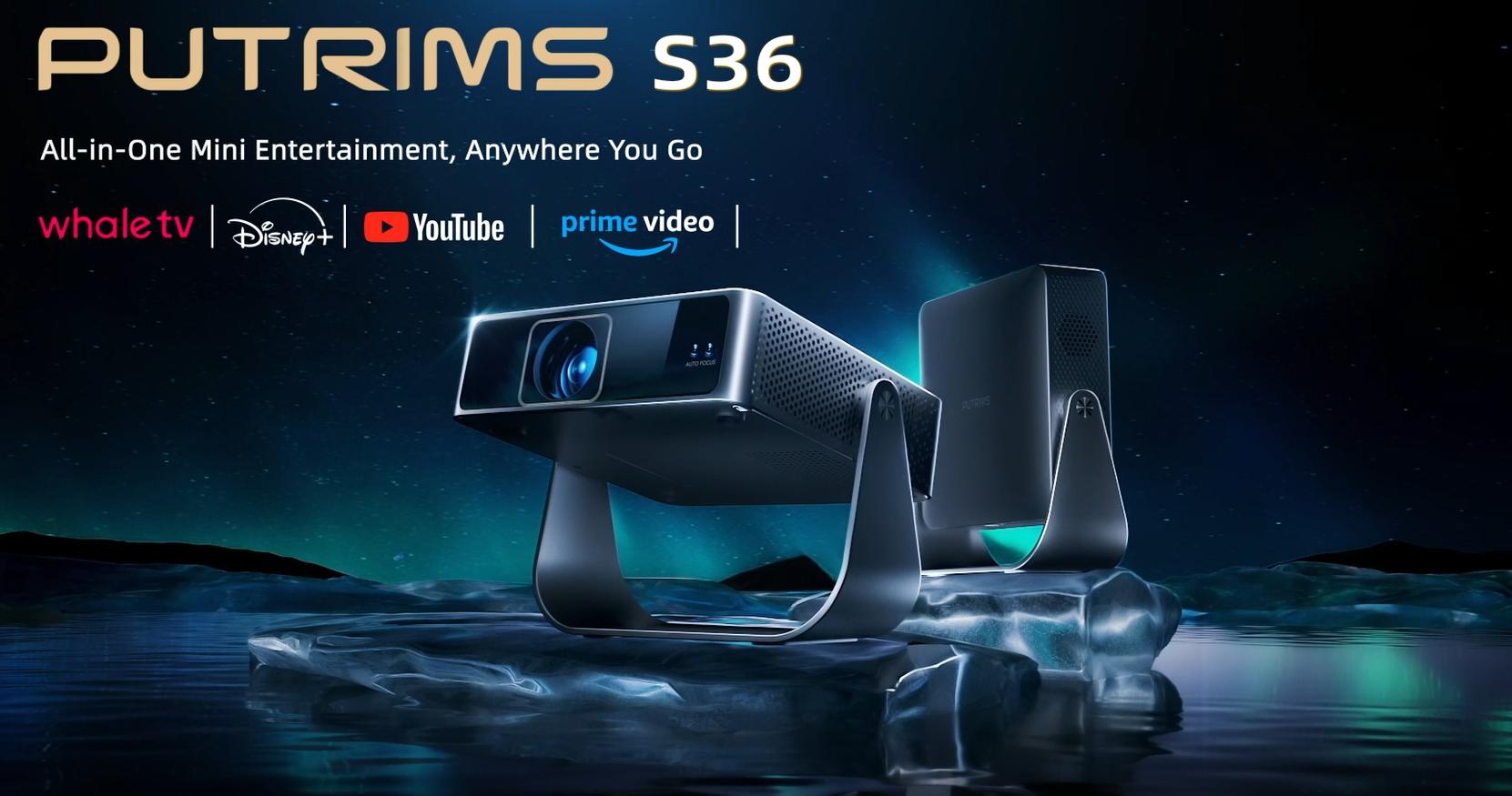 Smart Projector【Officially-Licensed Apps/Live TV】 Mini Projector