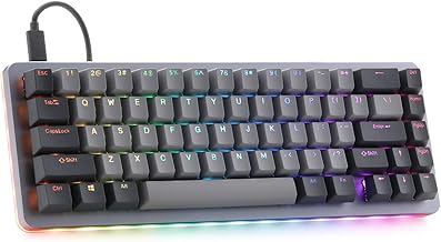 DROP ALT Mechanical Keyboard — 65% (67 Key) Gaming Keyboard, Hot-Swap Switches, Programmable Macros, RGB LED Backlighting, USB-C, Doubleshot PBT, Aluminum Frame (Kaihua Speed Silver, Gray)