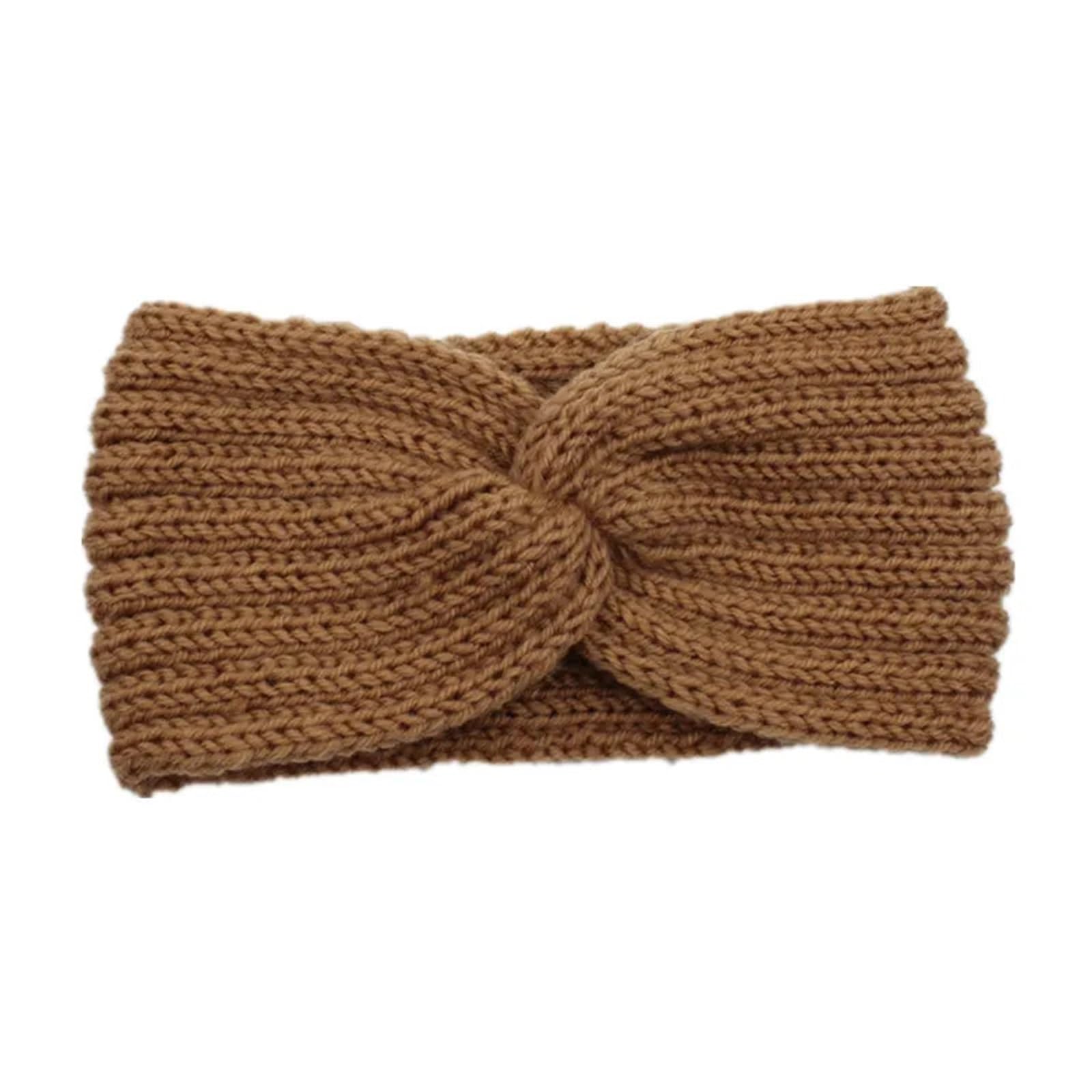 Cerchietto Invernale 3 pezzi fasce for capelli da donna fasce elastiche for capelli tinta unita turbante lavorato a maglia intrecciato fascia for capelli for ragazze invernali Per La Decorazione(Blue