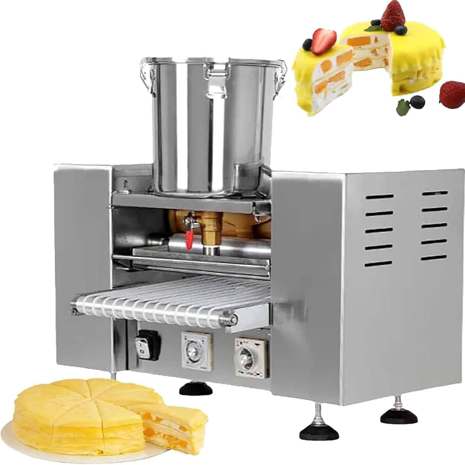 FJYAWEN Automatic Corn Tortilla Maker with Non-stick Coating — Electric Tortilla Press — Diameter: 15–23 Cm — Thickness: 0.4–1.2 Mm — 100–350 Pieces/Hour 6in