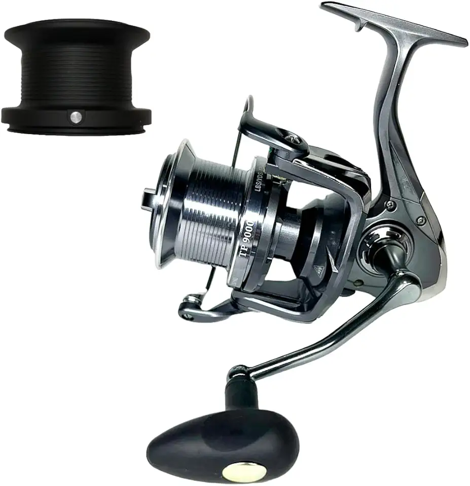 MARURI, Molinete de Pesca Praia TP 9000 PRATA -14 Rolamentos - Drag:22kg - Carretel Alumino - C/Carretel Extra