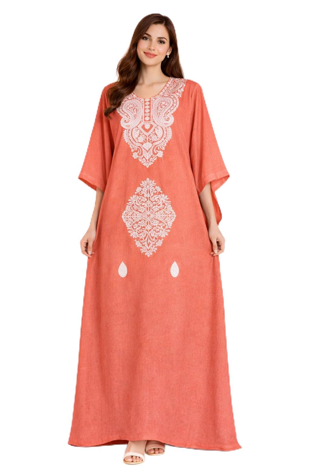 skhoza Crush Cotton Kaftan for Women-picture-26