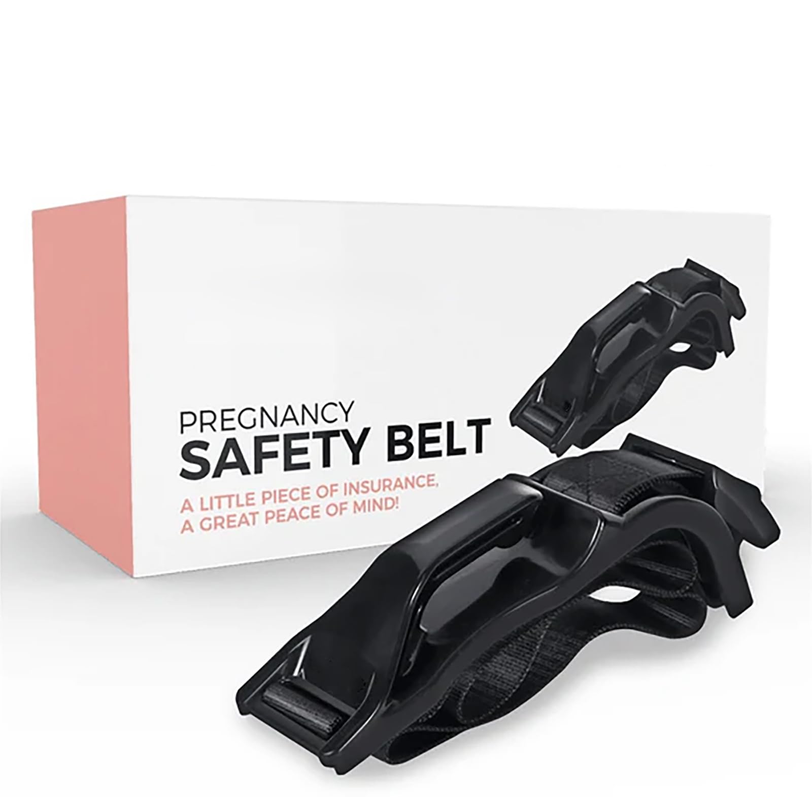 Hvshq Mimibelt Pregnancy Safety Belt Cover, Universal Seatbelt Shoulder Pad Set and Cushion, an in-car Accessory Designed to Enhance Riding Comfort-Black
