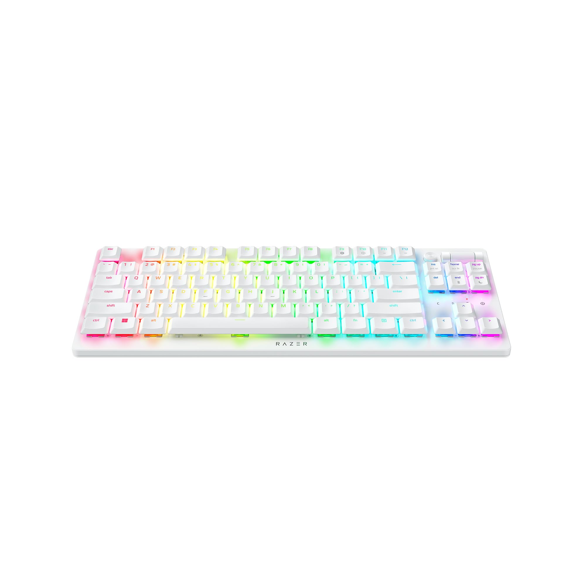 Razer DeathStalker V2 Pro Tenkeyless (Switches Rouges) - Clavier Gamer Optique sans-Fil à Profil Bas (Switches Optiques Linéaires et Silencieux, sans-Fil HyperSpeed, Bluetooth) Clavier US | Blanc