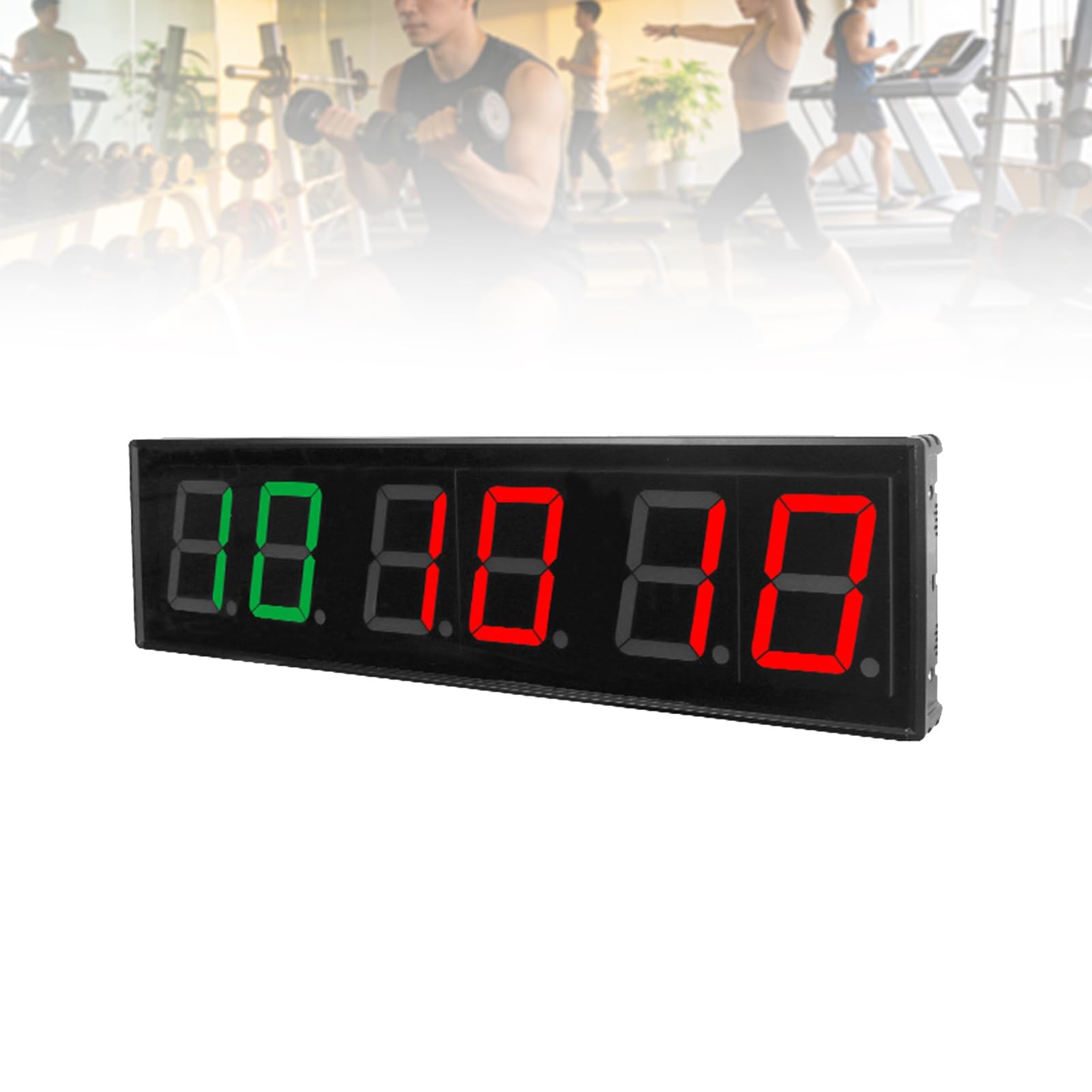 Minuteur et Chronomètre Digital Portable, Timer Sport avec TéLéCommande, 12/24H Horloge pour Fitness, Workout, Home Gym