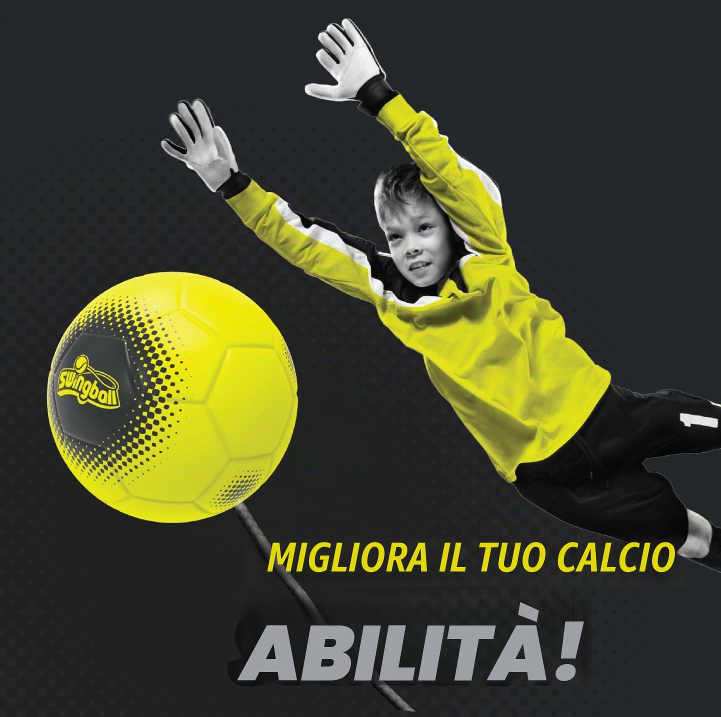 Swingball Reflex Soccer Football Training Aid, attività all'aperto, Giochi da Giardino, Pratica di Calcio, Swingball Football, Adatto per Ragazzi e Ragazze dai 6 Anni in su