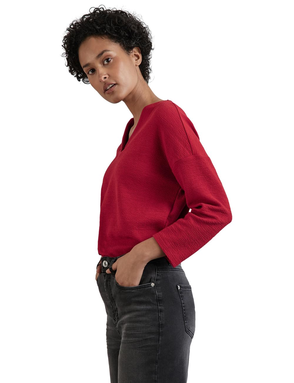 STREET ONE Women's A322236 Structured Shirt, Off White, 16