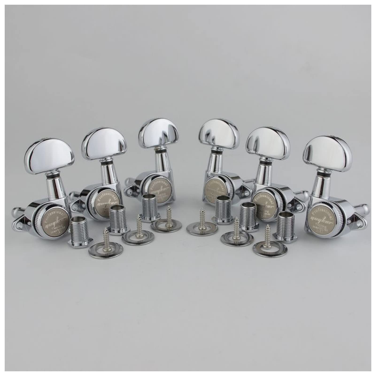 Accordatore di Chitarra 1 Set Cromato Argento Blocco String String Tuning Key Punters for LP SG. Stile Guitarre elettriche o acustiche Accordatore per Chitarra di Legno