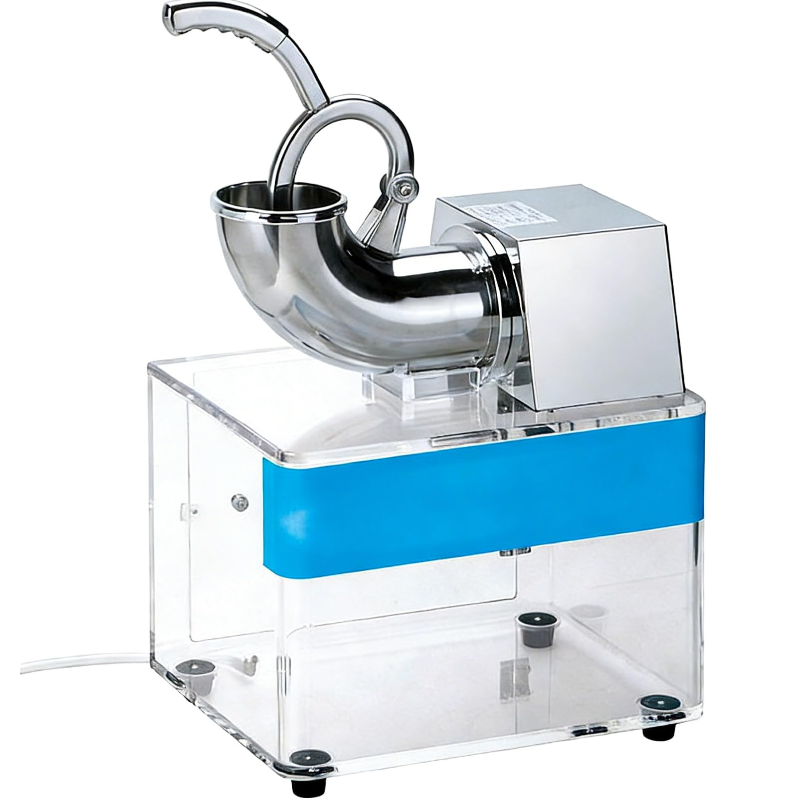 Sjyclaviger 250w Electric Ice Shaver Machine with Dual Blades, Snow Cone Machine Shaved Ice, 200kg /H Commercial Ice Crusher Shaved Ice Machine Fluffy B