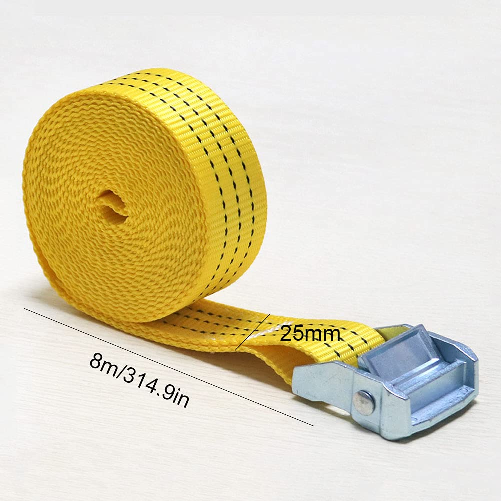 Cinghie di ancoraggio for ingranaggi, Cinghie di ancoraggio for carichi pesanti con sgancio rapido Cinghie di tensionamento da 8 m Cinghie con fibbia Cinghie di ancoraggio a cricchetto for moto, caric