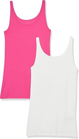 Amazon Essentials Women's Slim-Fit Thin-Strap Tank Top, Pack of 2