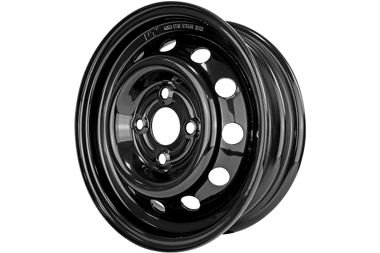 UNITRAILER Cerchio in Acciaio 4Jx13 H2 4x100 ET30 per Rimorchio Leggero, Ruota Rinforzata con Portata Massima di 500 kg per Rimorchi da Giardino e Trasporto Attrezzature