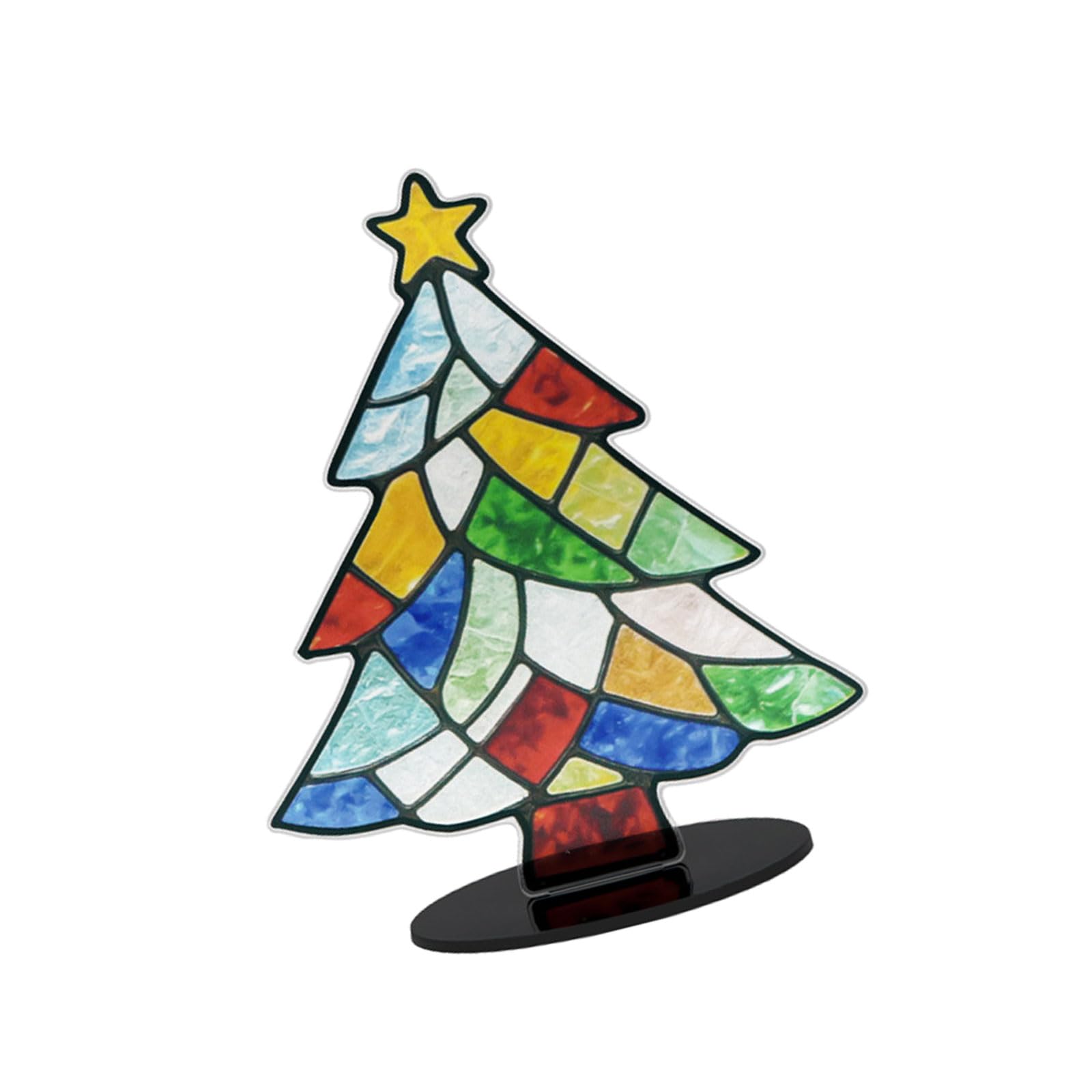 Xagmodshn A Entryway Christmas Table Decor Crylic Freestanding Holiday Ccent For Desk Shelf Cabinet Mantel Small Space Styling Christmas Tabletop Decor Crylic Holiday Desk Decoration Freestanding Shelf Ccent