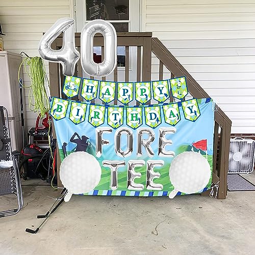 Image of 40th Birthday Decorations for Men Golf Themed Happy 40th Birthday Party Decorations Golf Birthday Banner 40th Golf Sports Birthday Party Decoration