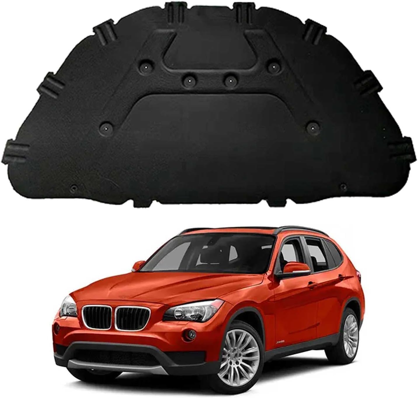 Bonnet Sound Deadening Mat 10mm for BMW X1 E84 2009-2015 OE: 51481234000 – Heat Shield Insulation, Practical Replacement Liner with Clips & PET Fibre