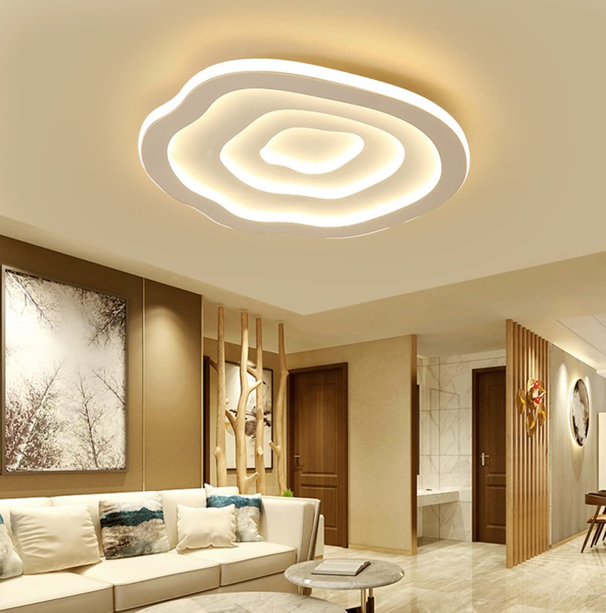 Plafonnier LED pour chambre moderne avec lumière dimmable fleur - 7
