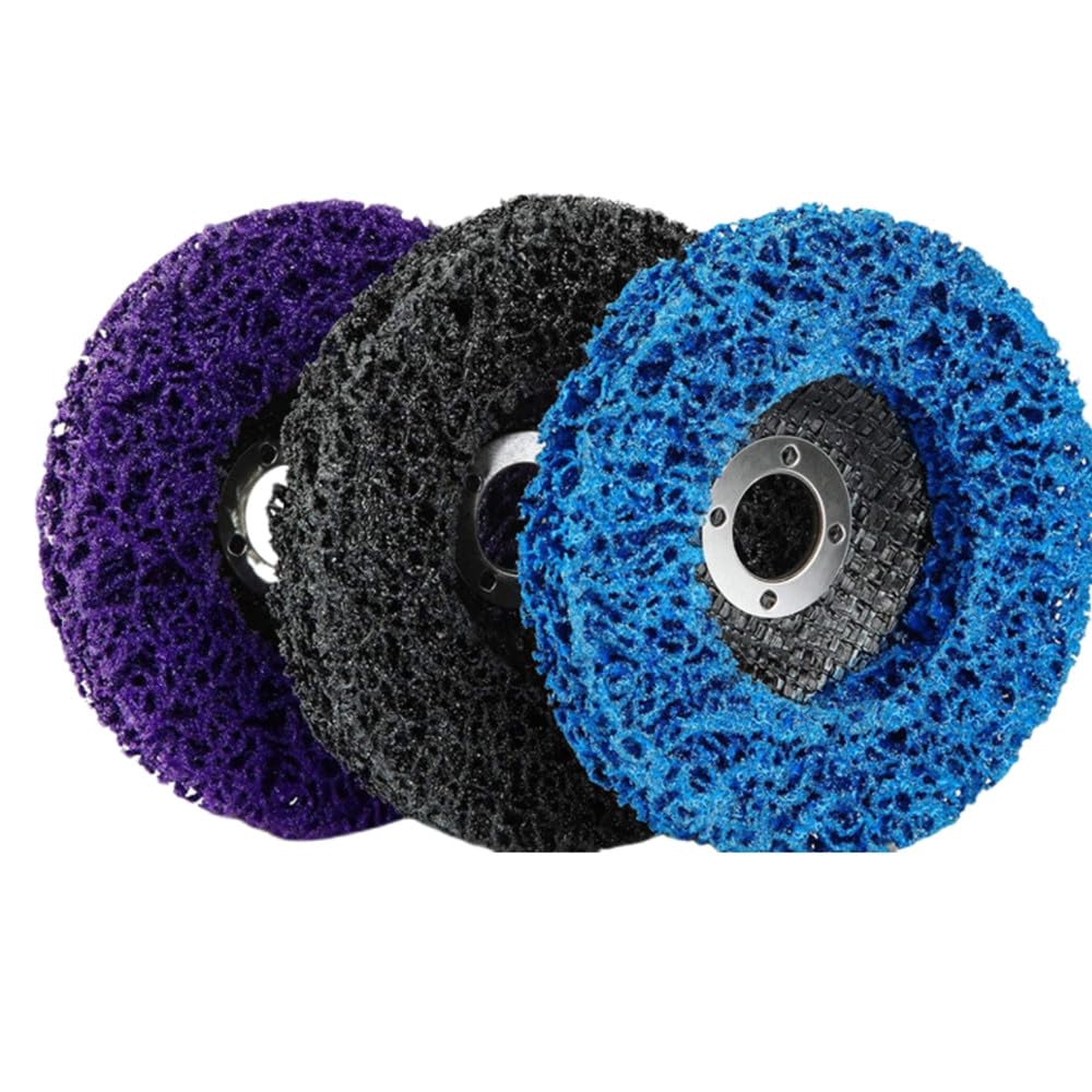Metal Rust Remover Wheel Remove Paint and Oxidation Poly Strip Wheel Disc Abrasive Angle Grinding Wheel 3 Color Type 6Pack