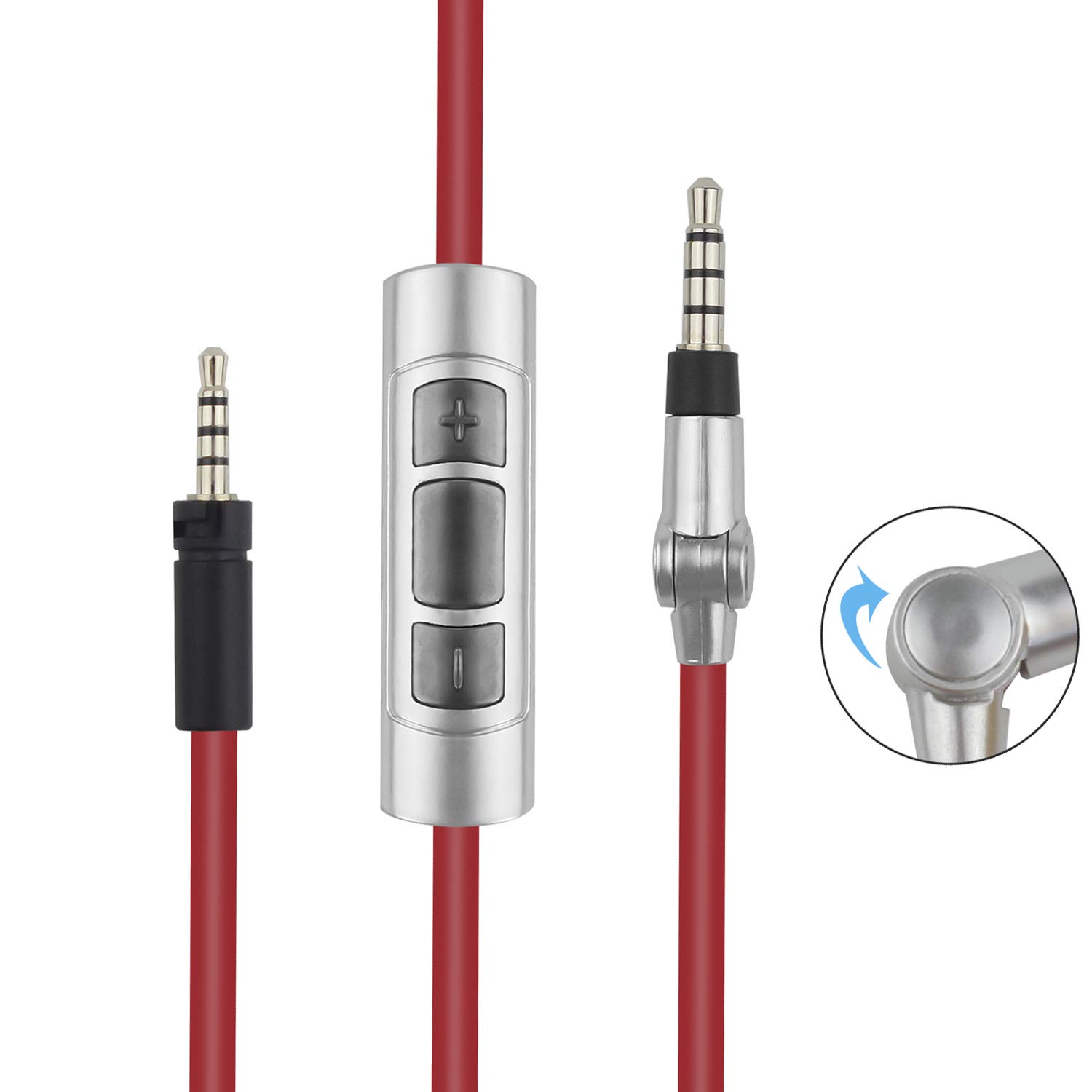 Koffmon Momentum 2.0 Cable with Mic Volume Control Extension Cord,Replacement Audio Cable Compatible with Sennheiser Momentum 1.0, Momentum 2.0 On-Ear Wireless Headphones(4.9ft)