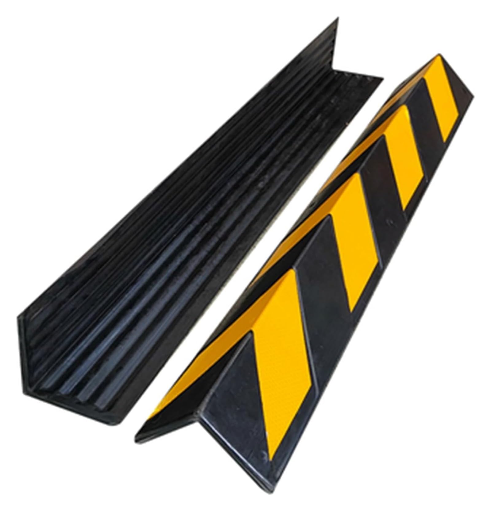 Paraspigoli in gomma per garage e parcheggio, design a L con striscia riflettente per una maggiore sicurezza e protezione delle pareti