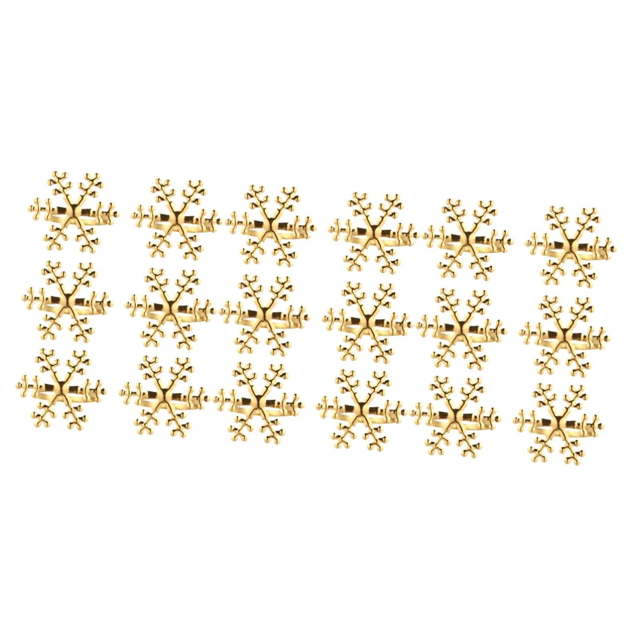 MAGICLULU 18stücke Weihnachts Schneeflocken Design Alloy Serviettenringe Für Tischdekoration Bei Festen Hochzeiten Geburtstagsfeiern Und Besonderen Anlässen