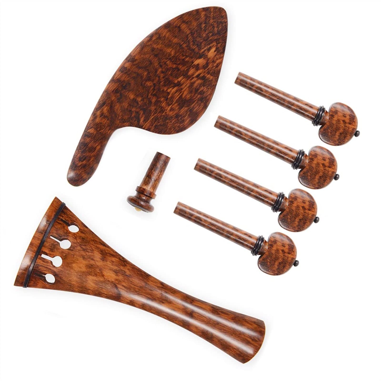 Części Zamienne do Skrzypiec Trwałe Kołki Do Skrzypiec W Rozmiarze 4/4 Tailpiece Podbródek Endpin Snakewood Skrzypce Część Akcesoria Na Skrzypce DIY