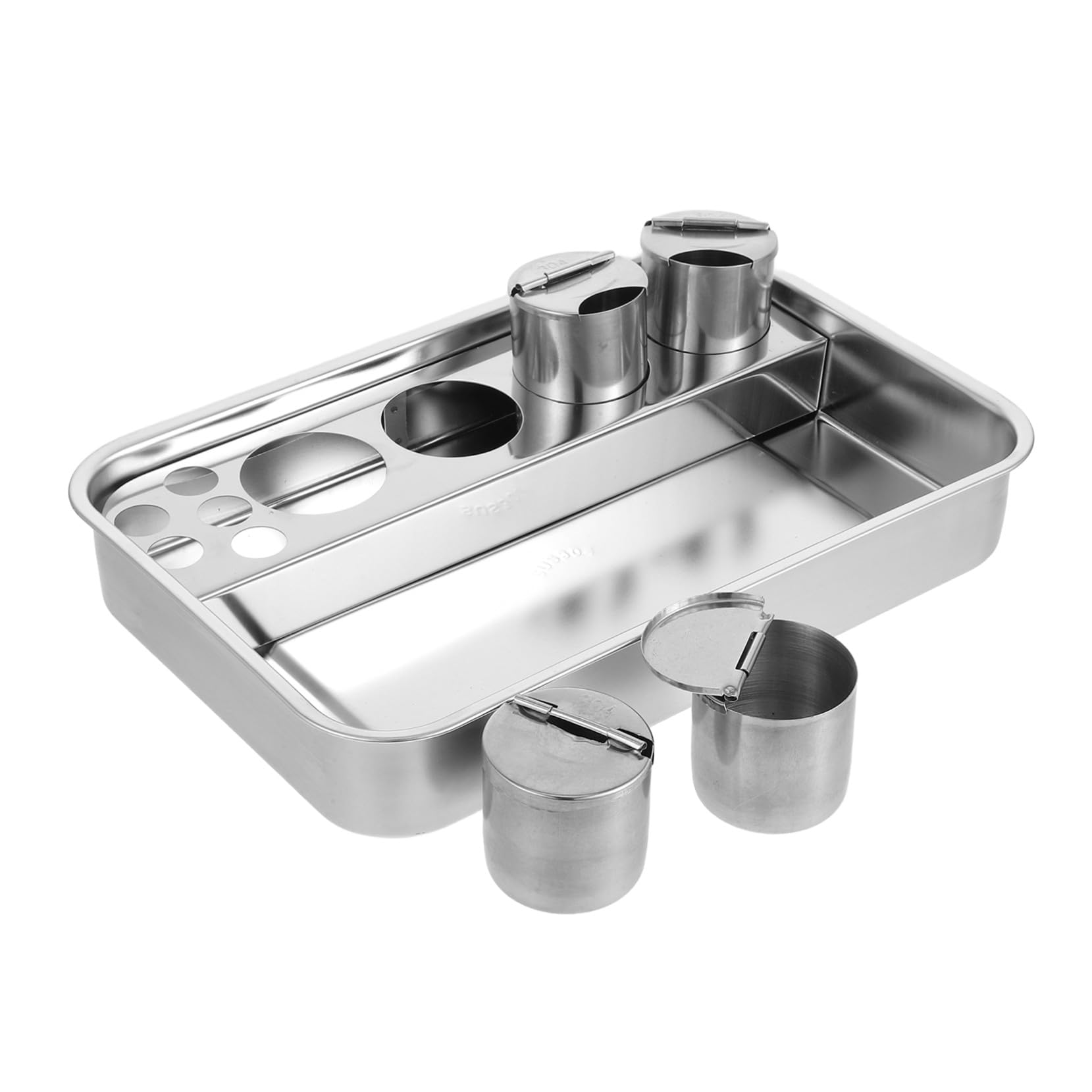 Cabilock Plateau Rectangulaire En Acier Inoxydable Pour Matériel Médical Assiette Pour Instruments Chirurgicaux Et Rangement