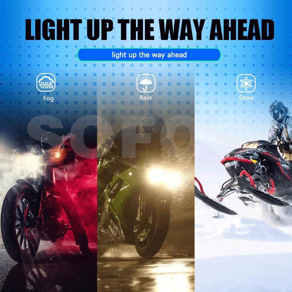 SOFOC BA20D Lampadina S2 Ventola Di Raffreddamento Integrata 5000Lm Led Faro Per Moto Bianco 6V 12V 24V Compatibile Con 6-24V AC/DC 15W Csp Super Luminoso 1Pcs
