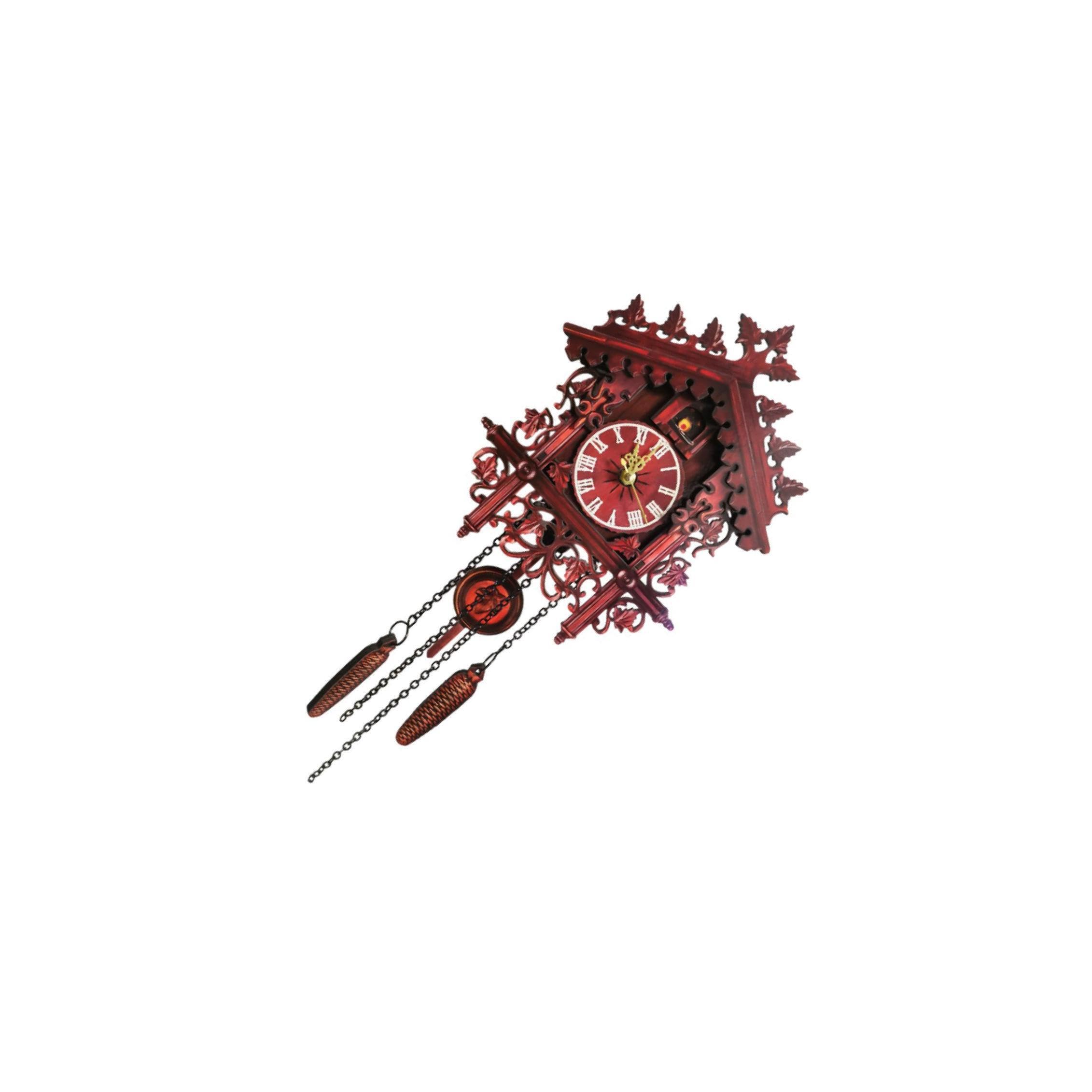 PIXZCSA Lightweight Traditional Cuckoo Clock Handcrafted Silent Wall Art For Bedroom Serenity Bedrooms Cafes Kitchens Homes
