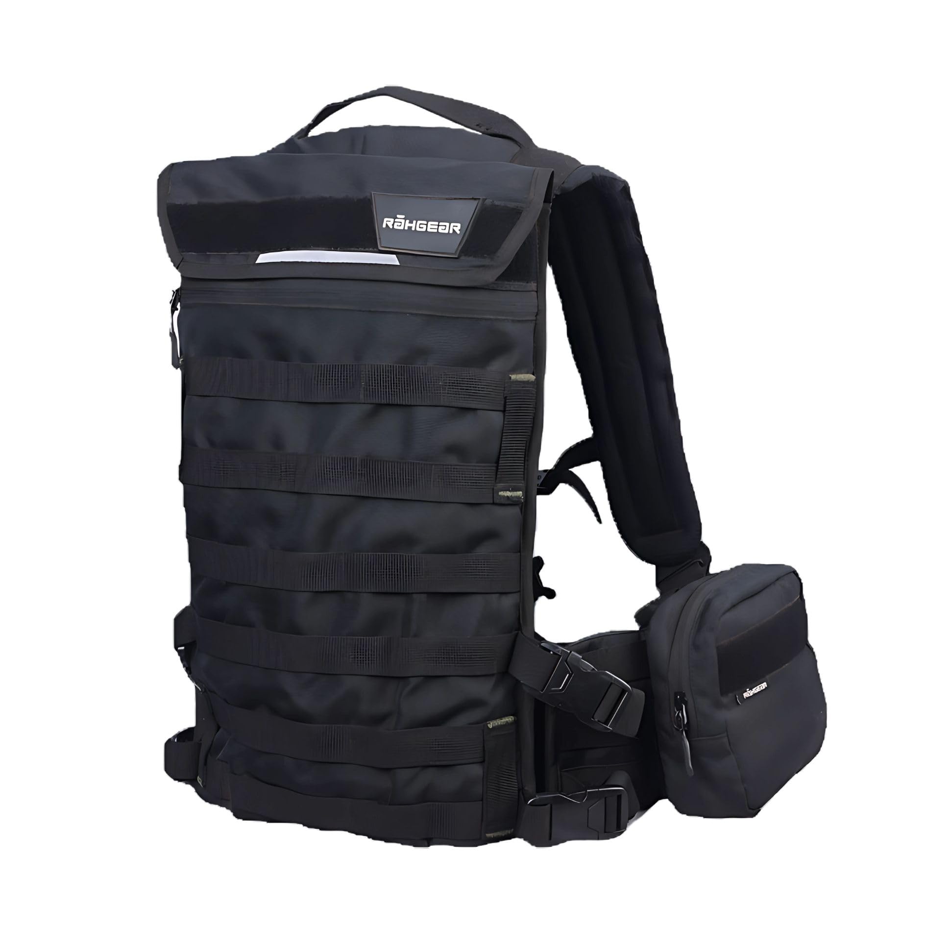 Rahgear Battle Vest – Hydration Pack Vehicle Bag | Black | 3L Bladder Compartment + 2x1L Pockets
