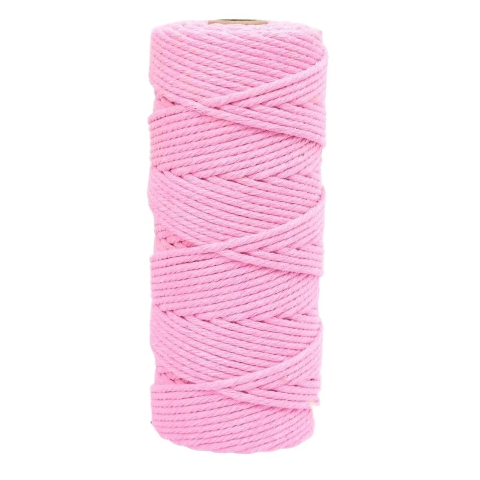 Cotton Macrame Cord 3.0mm-100m Colorful Natural Cotton Macrame Rope Cord for Wall Hanging Plant Hangers Crafts(Color16)