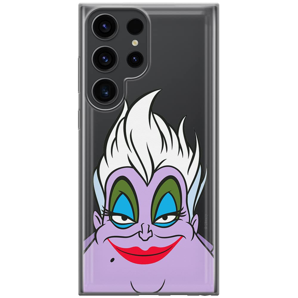 ERT GROUP mobile phone case for Samsung S23 ULTRA original and officially Licensed Disney pattern Ursula 002 optimally adapted to the shape of the mobile phone, partially transparent