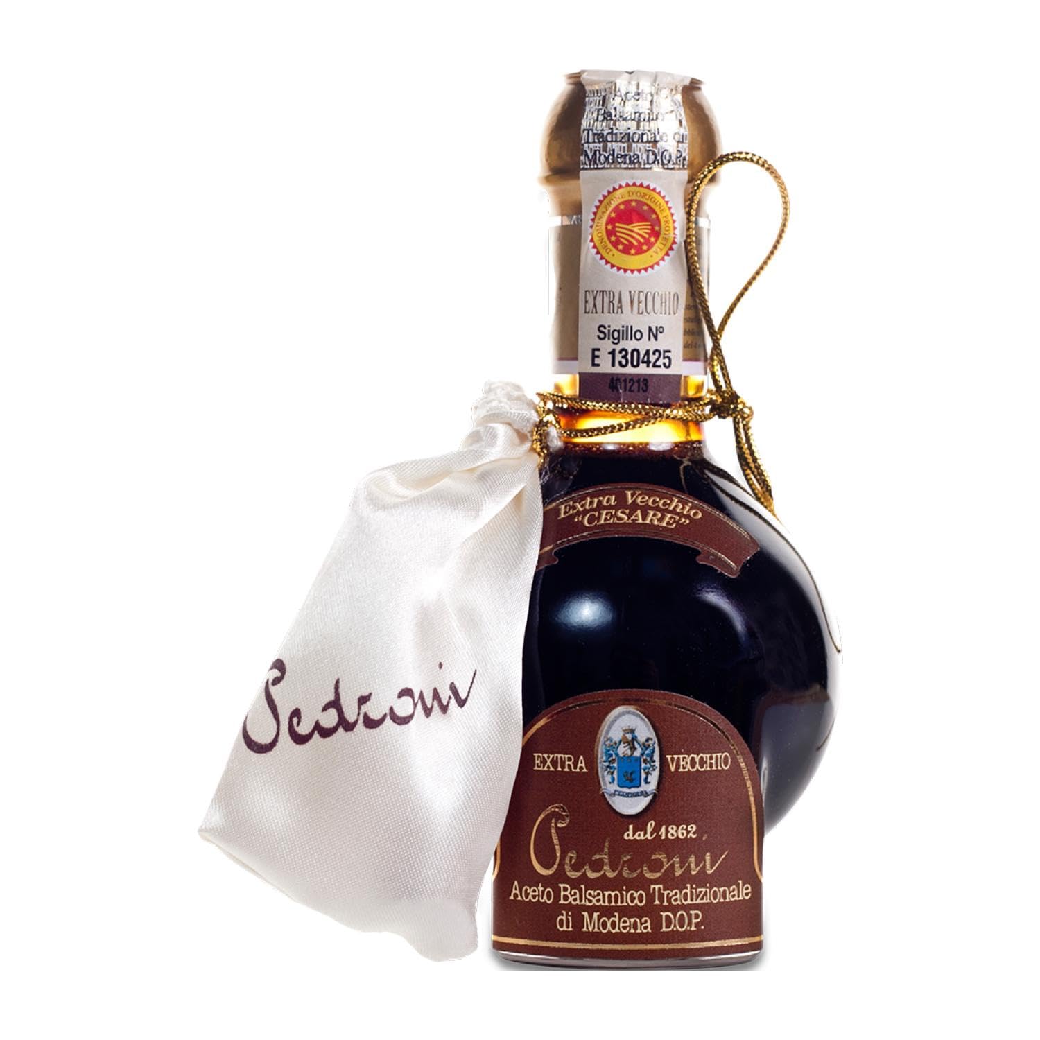 Vinagre Pedroni Cesare Balsamico Tradizionale di Modena Trebbiano 50 Años Botellín Miniatura 10 cl
