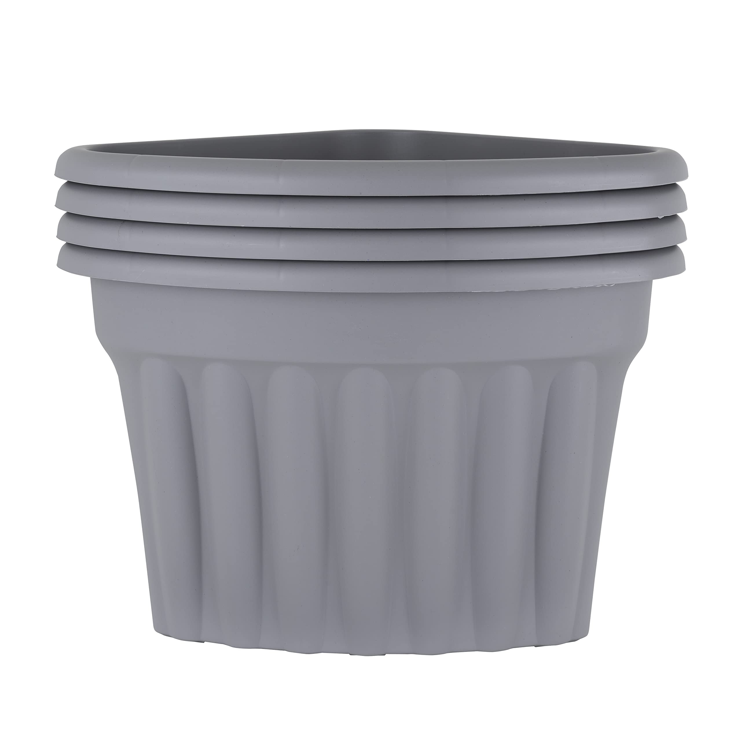 Wham Vista 4x49cm Corner Recycled Plastic Planter - Grey