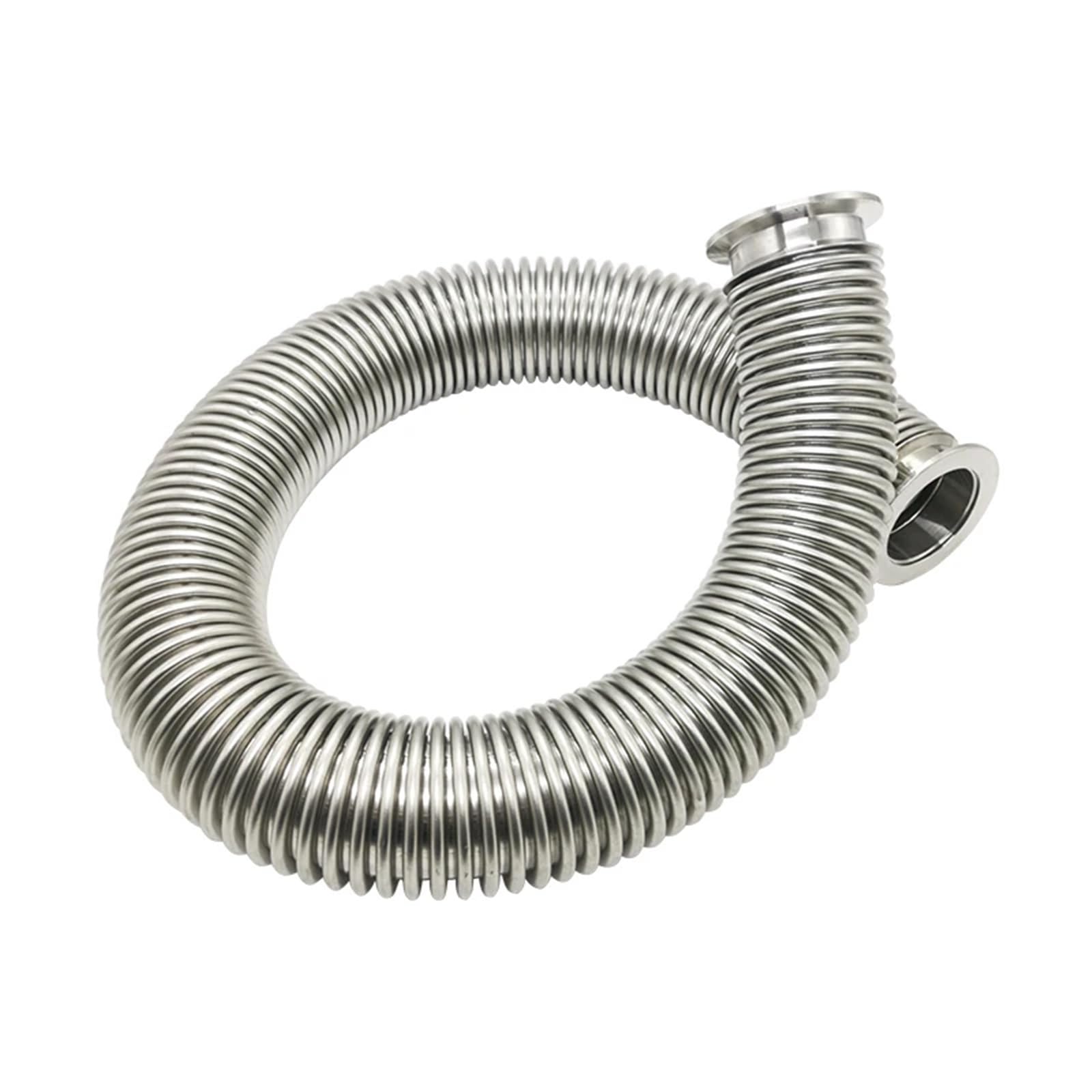KF40 Tuyau flexible en acier inoxydable 304 pour pompe (soufflets durs, KF40_800 mm)