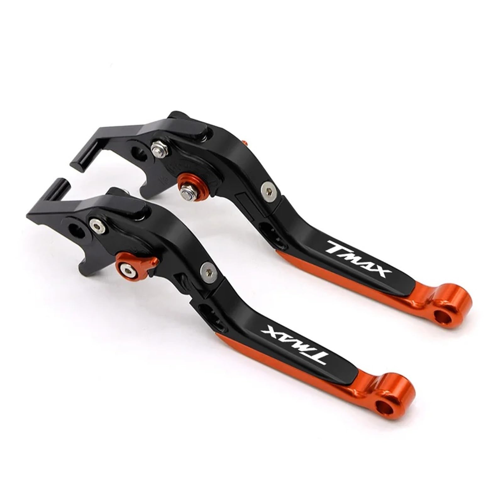 Alinng Tmax-Bk.bk.or.or Clutch Brake Lever Handle Motorcycle Adjustable Clutch Brake Handle Drum Lever Accessories For Ya&Maha Tmax Tmax500 Tmax530 Tmax560 Sx Tech Max