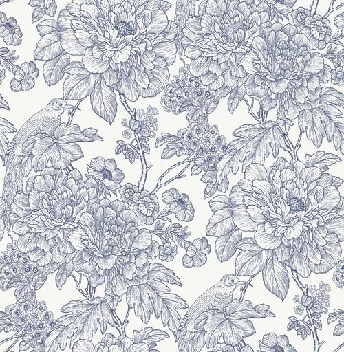 Papier peint autocollant bleu Sudbury NuWallpaper NUS4289 pour decoration murale