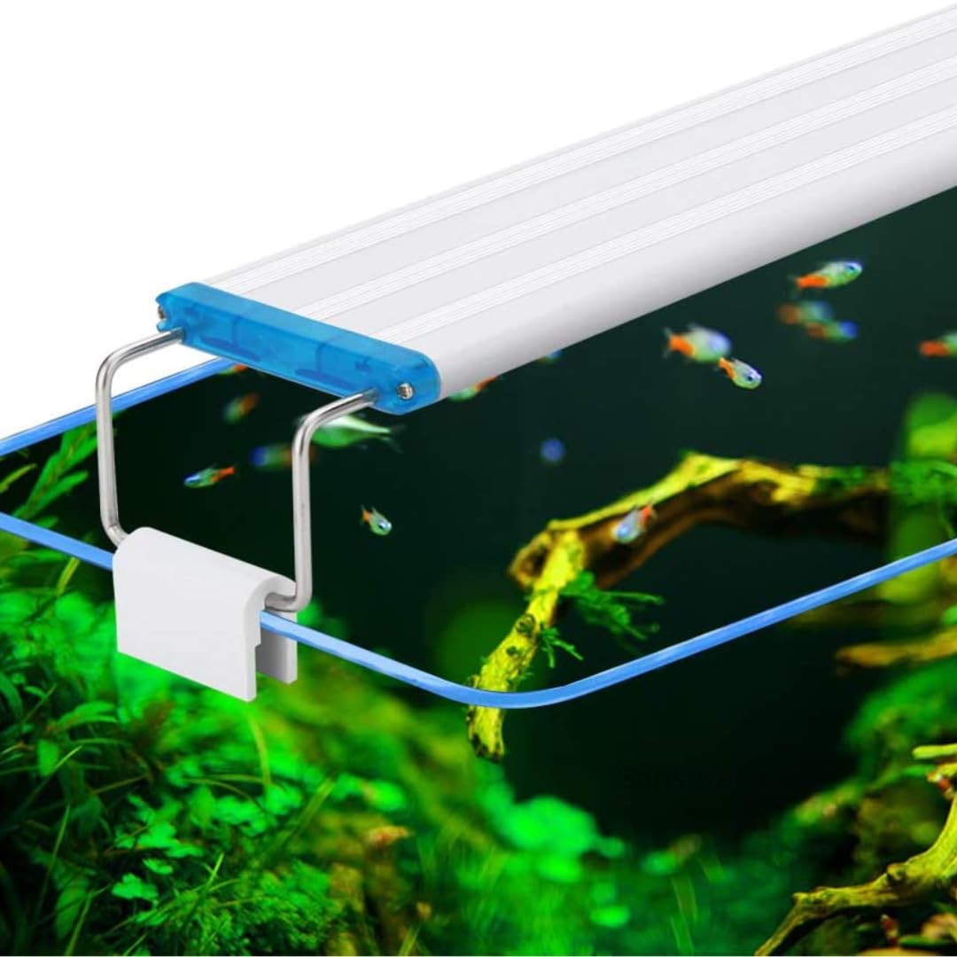 Ultra Thin Grass Frame Light for Aquarium Plants,(LY-30S | 9W | 40 CM) Super Slim LED Light for Fish Tank Aquatic Plant Landscape Grow Lighting Bright White and Blue (LY-30S - 1.Ft)