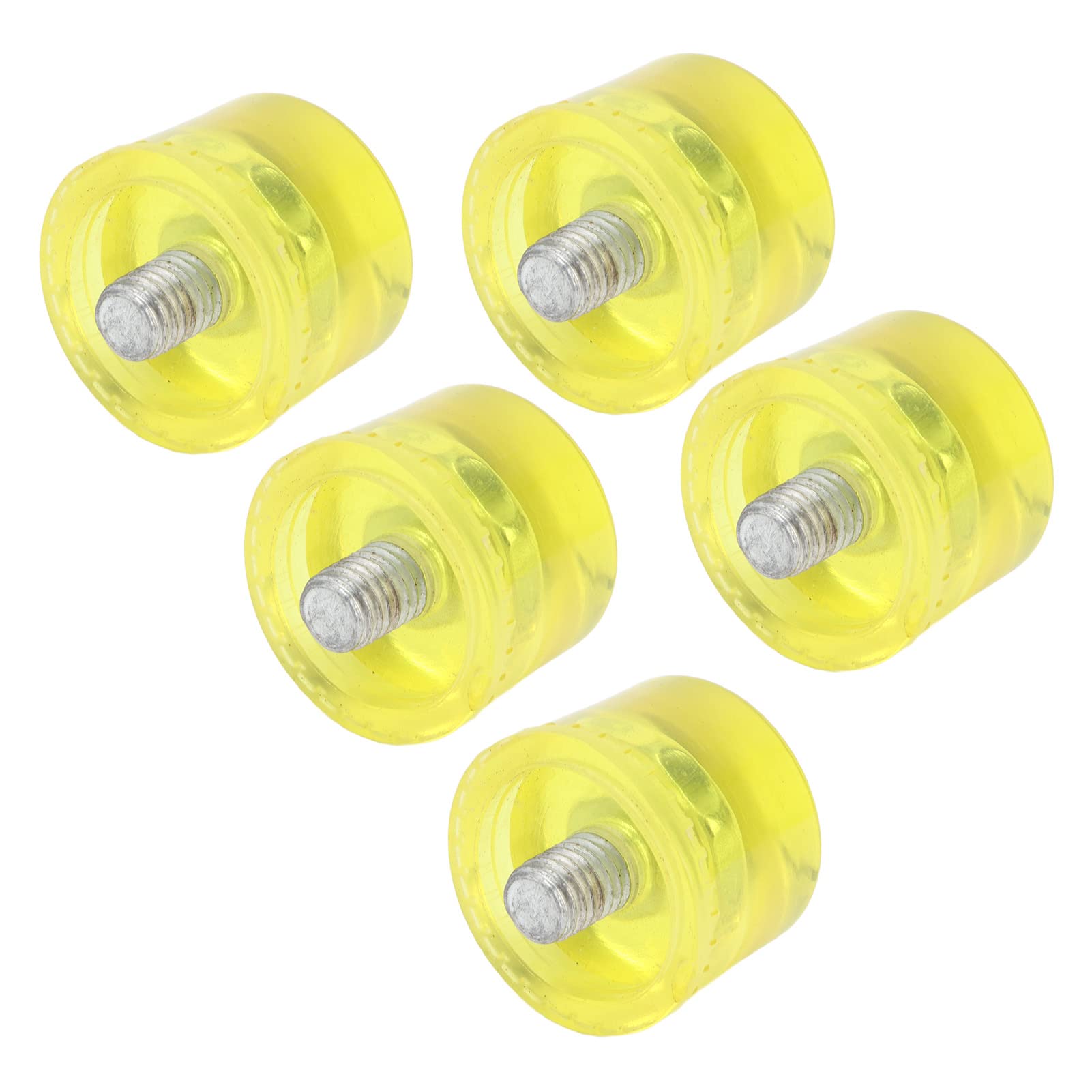 NDNCZDHC 5Pcs Rubber Hammer Head Replacement, M8 x 1 Installation Thread Hammer Accessory for Jewelry Leather Crafts Wood (25mm)