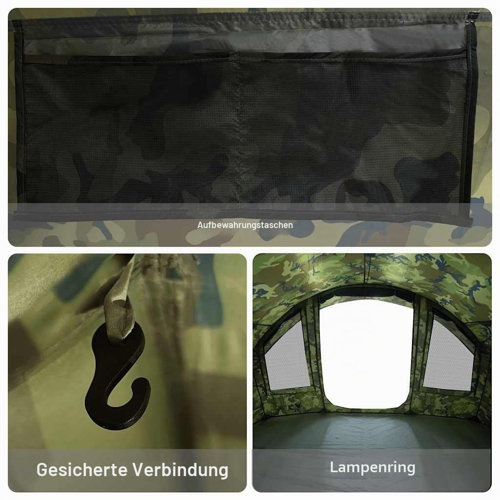 vidaXL Angelzelt Karpfenzelt Campingzelt Anglerzelt 2 Personen Wasserdicht