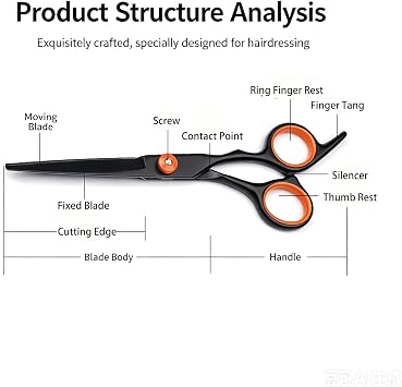 2-Pack Hair Cutting & Thinning Scissors, 6.5 Inch Stainless Steel