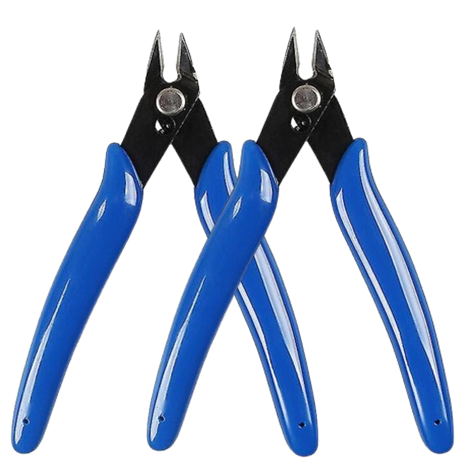 Ntek Blue Wire Cutter, Diagonal Cutters Precision Side Cutters, Nippers, Clean Cut Pliers, Side Cuttes, Diagonal Cutting Pliers For Electronic Floral Heating Wire Model Sprue Soft Copper (Pack Of 2)